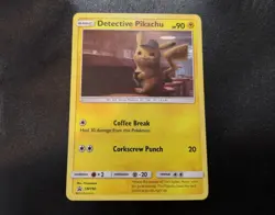 Detective Pikachu SM190 Holo Black Star Promo Pokemon Card MP - Image 1