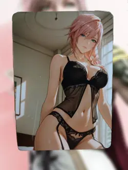 Lightning Final Fantasy Anime Waifu Sexy Goddess Doujin Lewd Hentai Card - Image 1