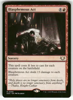 BLASPHEMOUS ACT #86 (RARE) MTG COMMANDER: EDGE OF ETERNITIES - Image 1