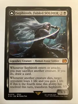 Sephiroth, Fabled SOLDIER Regular MTG Final Fantasy #115 Mythic M/NM - Image 1