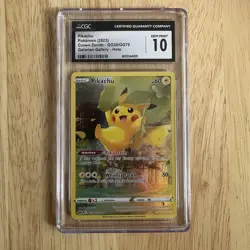 Pokemon CGC 10 GEM MINT - Crown Zenith Galarian Gallery Pikachu GG30/GG70 - Image 1