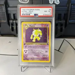 1999 Pokemon Fossil Set 1st Edition Hypno-Holo #8/62 PSA 8 NM-Mint - Image 1
