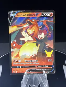 2021 Pokemon Celebrations Lance's Charizard V SWSH133 Black Star Promo NM-MINT - Image 1