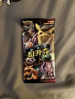 Pokemon TCG: Sun & Moon Detective Pikachu Sealed Booster Pack 2019 Korean - Image 1