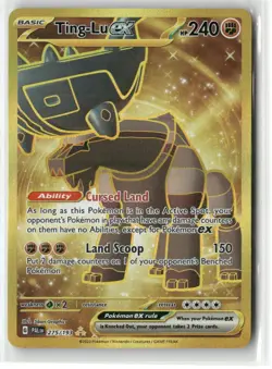 POKEMON PALDEA EVOLVED TING-LU EX HYPER RARE 275/193 TCG HOLO - Image 1