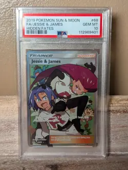 2019 Jesse & James Hidden Fates 68/68 PSA 10 GEM MT Pokemon Team Rocket - Image 1