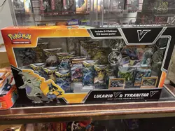 Pokemon TCG Lucario V & Tyranitar V Heavy Hitters Premium Collection Exclusive - Image 1