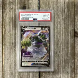 Graded PSA 10 2021 Pokemon SWSH Tornadus V Chilling Reign #124 - Image 1