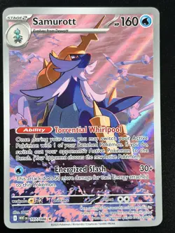 Samurott 107/086 - White Flare - Illustration Rare Holo Pokemon S&V TCG NM - Image 1