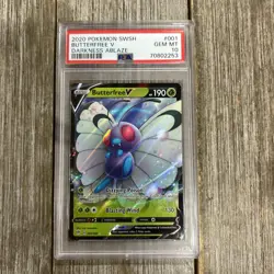 Graded PSA 10 2020 Pokemon SWSH Butterfree V Darkness Ablaze #001 - Image 1