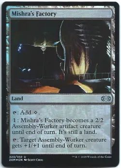 MTG Magic The Gathering Double Masters FOIL #323/332...MISHRA'S FACTORY.....NP - Image 1