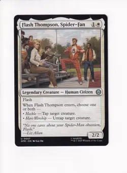 MAGIC THE GATHERING MTG MARVEL'S SPIDER-MAN FLASH THOMPSON, SPIDER-FAN - Image 1