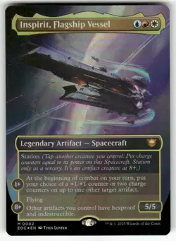 INSPIRIT FLAGSHIP VESSEL BORDERLESS FOIL MTG COMMANDER: EDGE OF ETERNITIES - Image 1