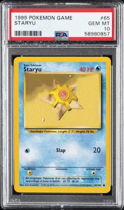 1999 POKEMON GAME #65 STARYU PSA 10 - Image 1
