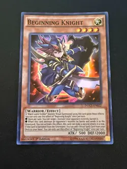 Yugioh Beginning Knight DOCS-EN022 Super Rare 1st Edition NM - Image 1