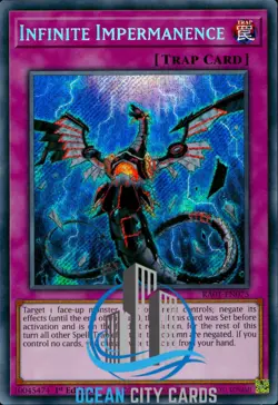 Yugioh Infinite Impermanence RA01-EN075 Secret Rare 1st Edition - Image 1
