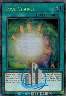 Yugioh Soul Charge RA04-EN222 Quarter Century Rare 1st Edition - Image 1
