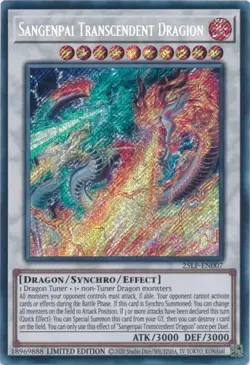 Sangenpai Transcendent Dragion 25LP-EN007 Secret Rare LTD Edition NM YuGiOh TCG - Image 1
