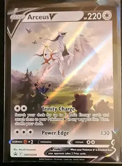 Arceus V SWSH204 SWSH: Sword & Shield Black Star Promo Card Holo NM - Image 1