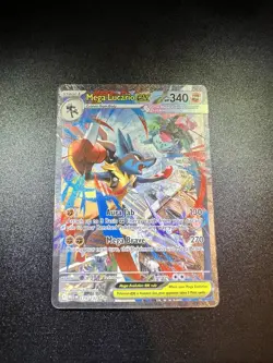 Mega Lucario Ex Alternate Art 179/132 Mega Evolution Secret Rare Pokemon Card NM - Image 1