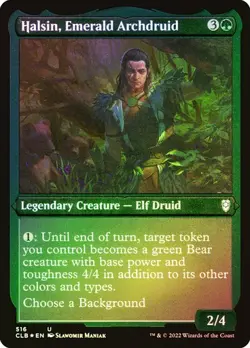 NM Etched Foil Halsin, Emerald Archdruid, MTG, Baldur's Gate, Magic, 516 - Image 1
