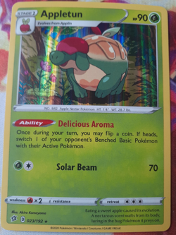 2020 Pokemon TCG Rebel Clash Sword & Shield Appletun Holo 23/192 NM - Image 1