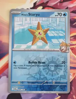 Pokemon TCG Destined Rivals Misty’s Staryu Common Reverse Holo 046/182 - Image 1