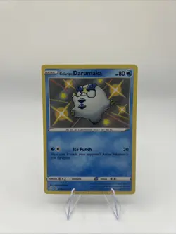 Pokemon TCG Shining Fates Galarian Darumaka Shiny Holo Rare SV023/SV122 NM - Image 1