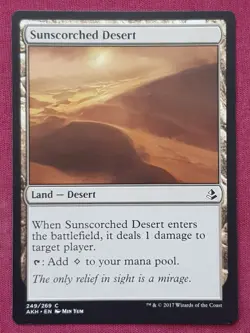 Magic The Gathering AMONKHET SUNSCORCHED DESERT land card MTG - Image 1