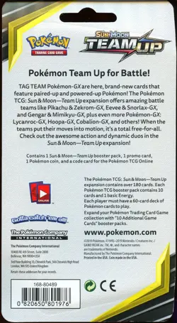 Sealed TEAM UP Blister Booster Pack (Mimikyu SM163 Promo + Coin) Pokemon Cards - Image 3