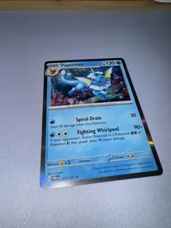 Vaporeon 022/131 Sv: Prismatic Evolutions Holo Pokemon Card TCG Eeveelution - Image 1