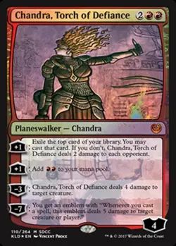 Chandra, Torch of Defiance - Foil - SDCC 2017 Exclusive NM, English MTG Unique & - Image 1