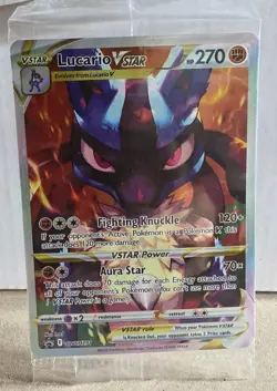 ⭐SEALED⭐ Pokemon Lucario VSTAR SWSH291 Crown Zenith Holo Black Star Promo NM - Image 1