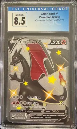 CGC 8.5 CHARIZARD V 079 CHAMPION'S PATH SWORD SHIELD POKEMON NM/MINT+ - Image 1