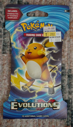 2016 Pokemon TCG XY Evolutions Raichu Art Sleeved Booster Blister Foil Pack - Image 1