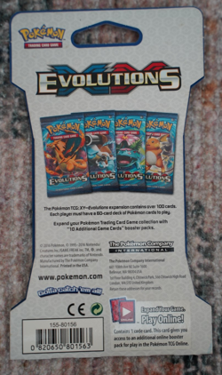 2016 Pokemon TCG XY Evolutions Raichu Art Sleeved Booster Blister Foil Pack - Image 2