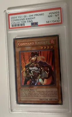 YU-GI-OH 2004 COLLECTOR TIN COMMAND KNIGHT CT1-EN003 PSA-8 - Image 1