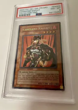 YU-GI-OH 2004 COLLECTOR TIN COMMAND KNIGHT CT1-EN003 PSA-8 - Image 2