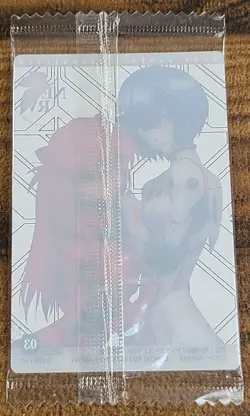 Unopened♪ Evangelion [Ayanami Rei & Asuka CLSP] Wafer Card ② - Image 2