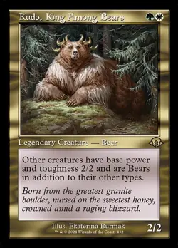 MTG - Kudo, King Among Bears - Retro Frame - MH3 - Magic the Gathering - Image 1
