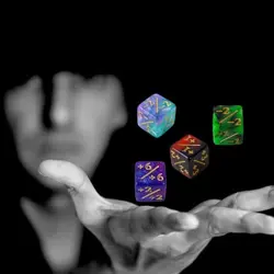 48 Pieces MTG Dice Counters Token Dice, Magic The Red Green & Blue Purple - Image 2