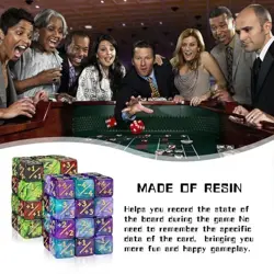 48 Pieces MTG Dice Counters Token Dice, Magic The Red Green & Blue Purple - Image 3