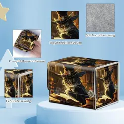 for MTG Commander Deck Box,Card Deck Box for Trading Yugioh Captain Cat - Image 4