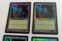 (4X) FOIL ARENA PROMO CARDS Forest 2001 LP/MP MTG Magic the Gathering - Image 2
