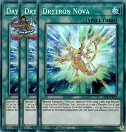 Yugioh! 3x Drytron Nova RA04-EN097 Collector's Rare 1st Ed NM - Image 1