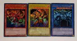 YuGiOh EGYPTIAN GODS CARDS OBELISK SLIFER RA Legendary 25th Anniversary LC01 - Image 1