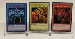 YuGiOh EGYPTIAN GODS CARDS OBELISK SLIFER RA Legendary 25th Anniversary LC01 - Image 2