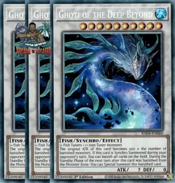 Yugioh! 3x Ghoti of the Deep Beyond RA04-EN060 Collector's Rare 1st Ed NM - Image 1