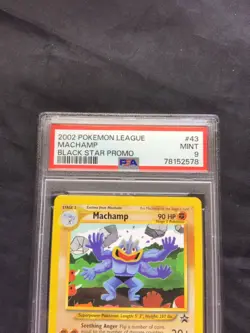 Pokemon Cards: Wizards Black Star Promo: Machamp 43 PSA 9 - Image 3