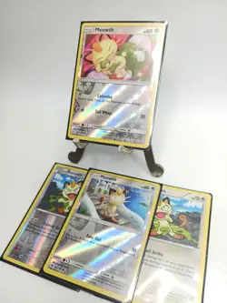 Meowth 147/214 LP/NM Reverse Holo Unbroken Bonds Pokemon Cards LOT of 4 - Image 1